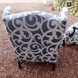 Pair of armchairs with ears