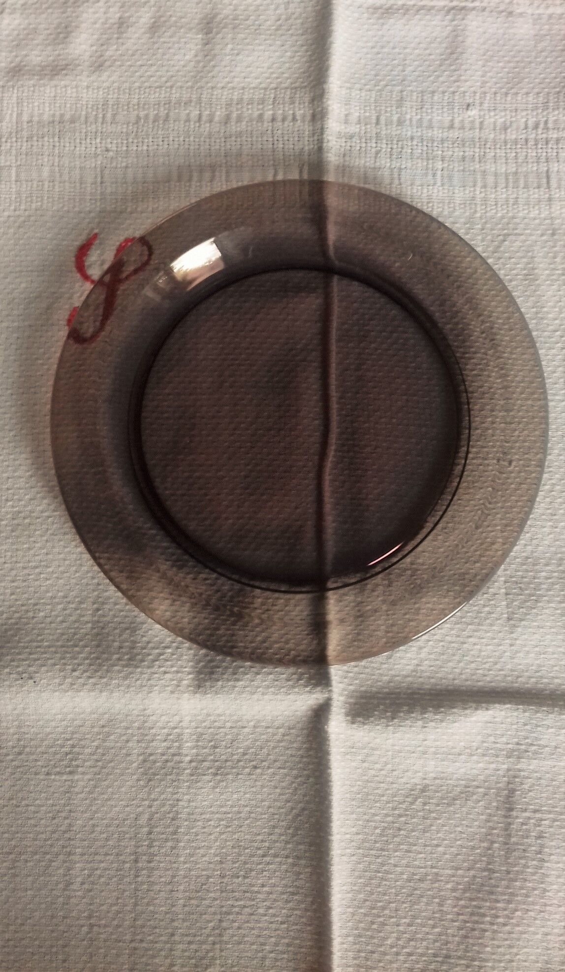 Lot 12 plates Vereco Glass soaked brown vintage brown