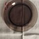 Lot 12 plates Vereco Glass soaked brown vintage brown