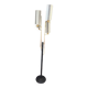 Lampadaire en métal noir et doré 1960