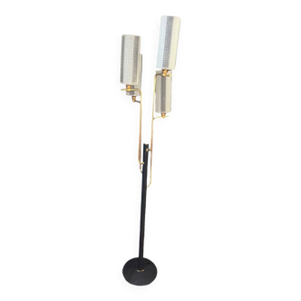 Black and gold metal floor lamp 1960