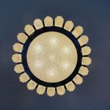 Chandelier in murano glass and chrome italy circa 1970