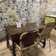 Louis XIII twisted farm table / Turned wooden desk