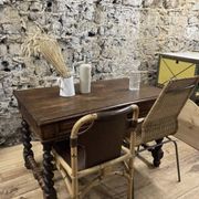Louis XIII twisted farm table / Turned wooden desk