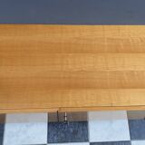 Blond wood low cabinet 1970s
