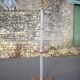 Art deco floor lamp, art deco floor lamp, wood and aluminum lamp, interior decoration