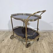 Luxurious bar cart, Maison Jansen, Hollywood Regency, France, 1950s/70s.