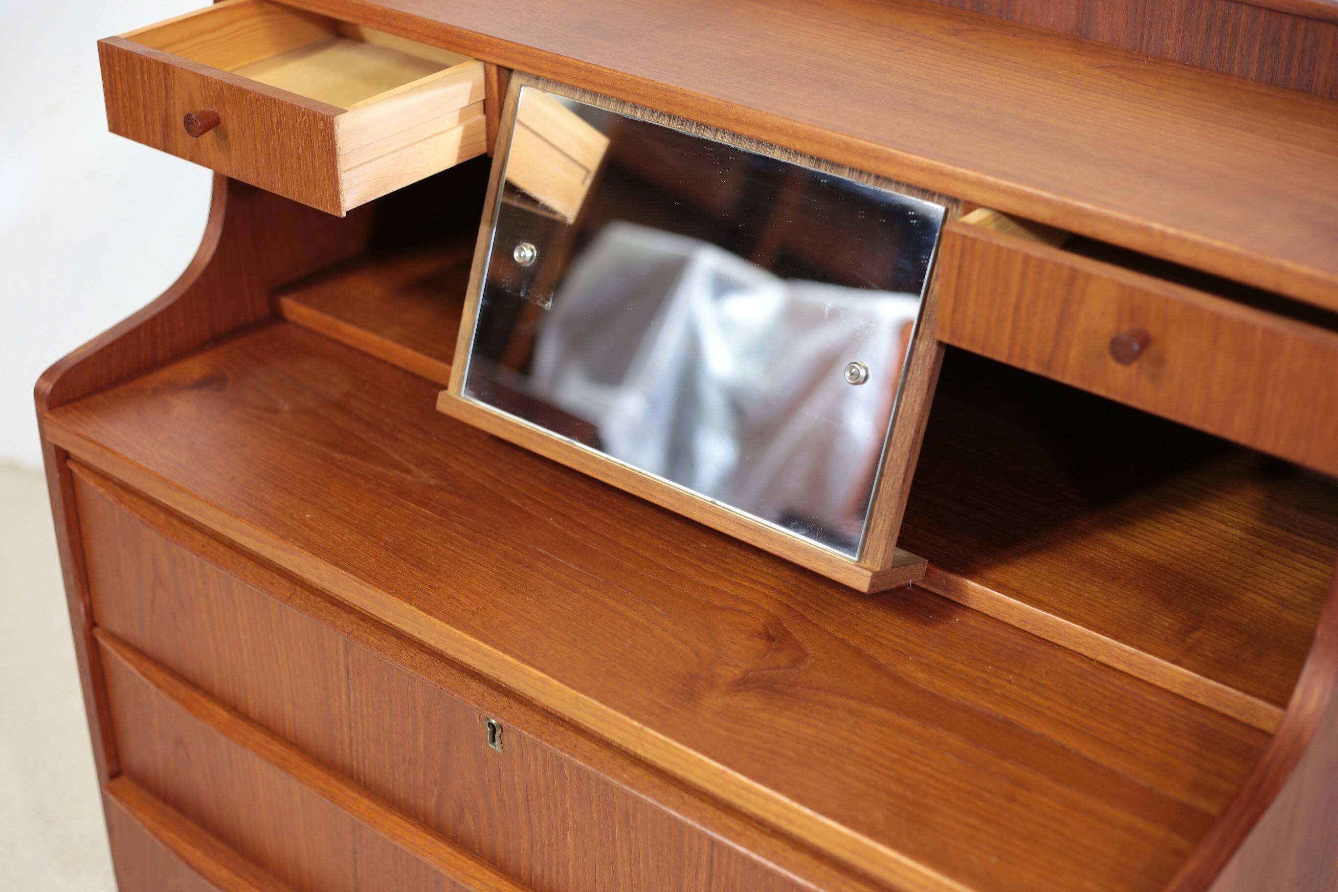 Danish teak secretary