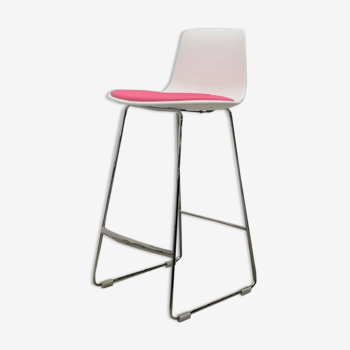 Tabouret haut enea lottus blanc rose