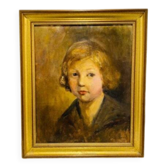 painting: Portrait of a young girl, early 20th century