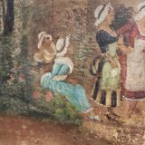 Peinture à l’huile ancienne française, signée Pérez