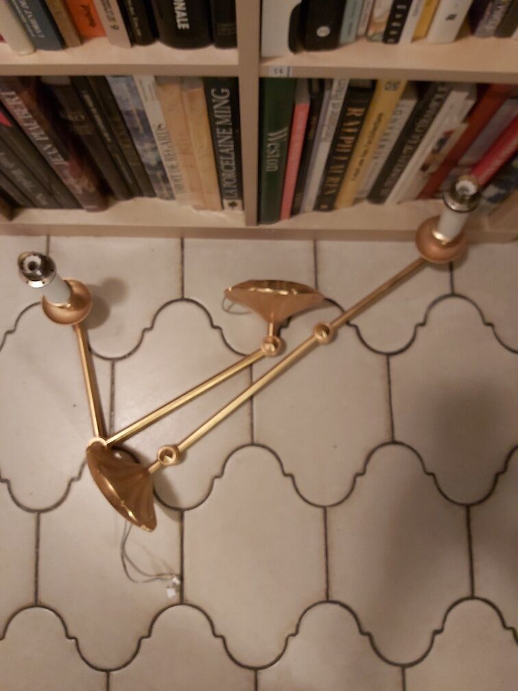 Pair of gilded bronze wall lamps