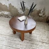 Circular brutalist table from the 1950s