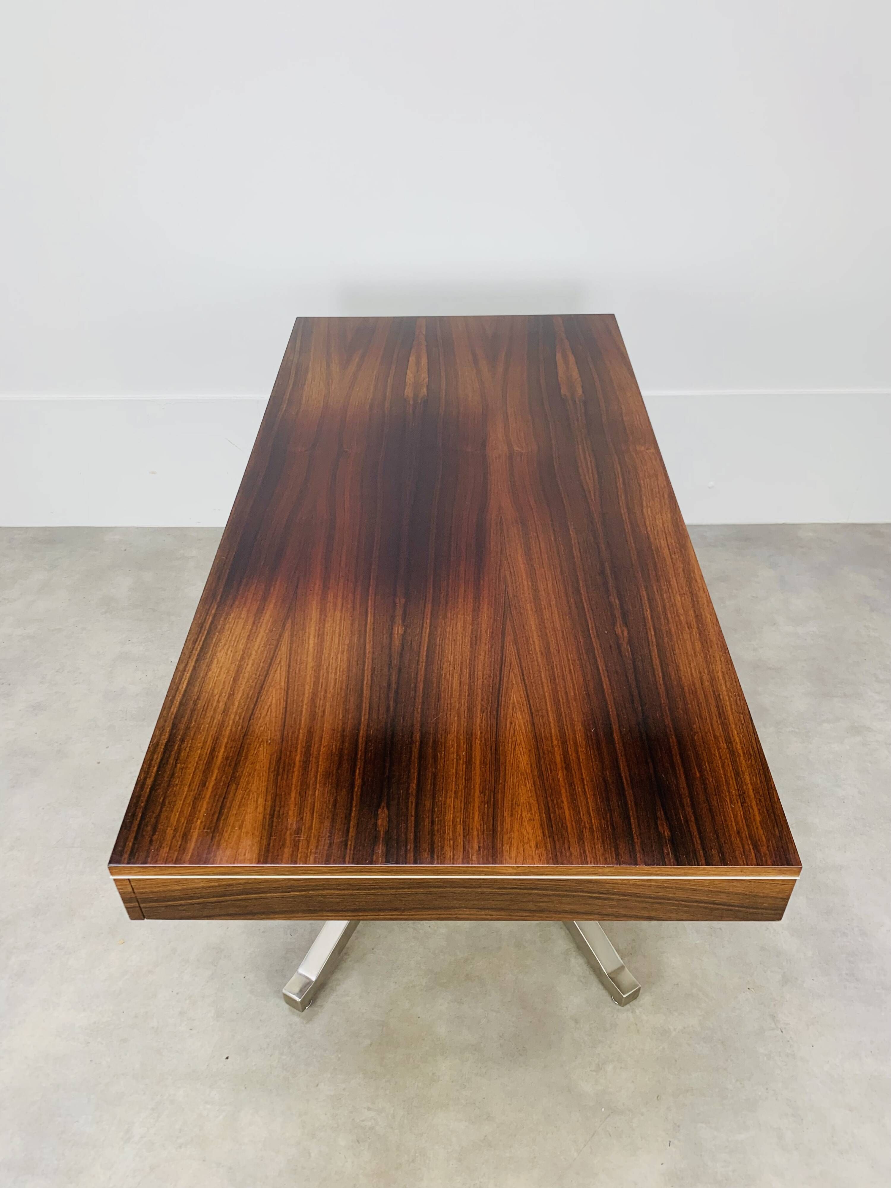 Rosewood desk from the 1960s, attributed to Florence Knoll, Partners model.