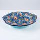 Longwy enamels – Important lobed plate with polychrome floral decoration, 20th century