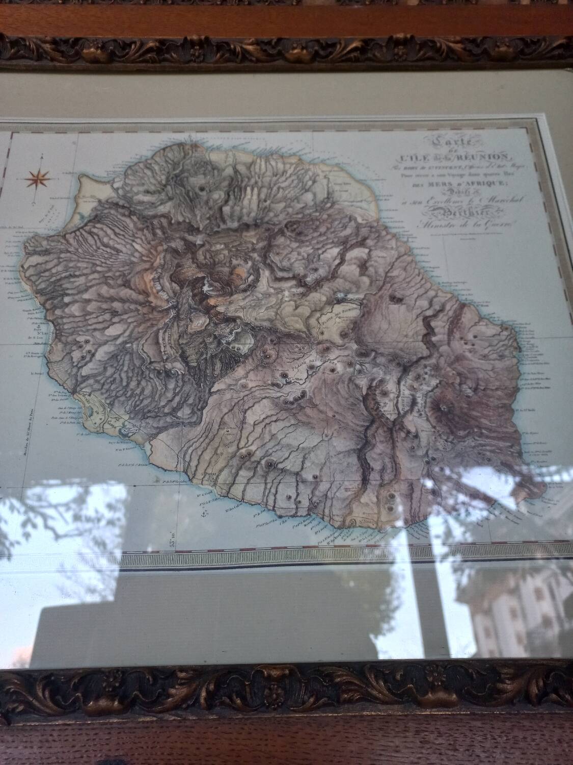 Tableau carte île de la Réunion