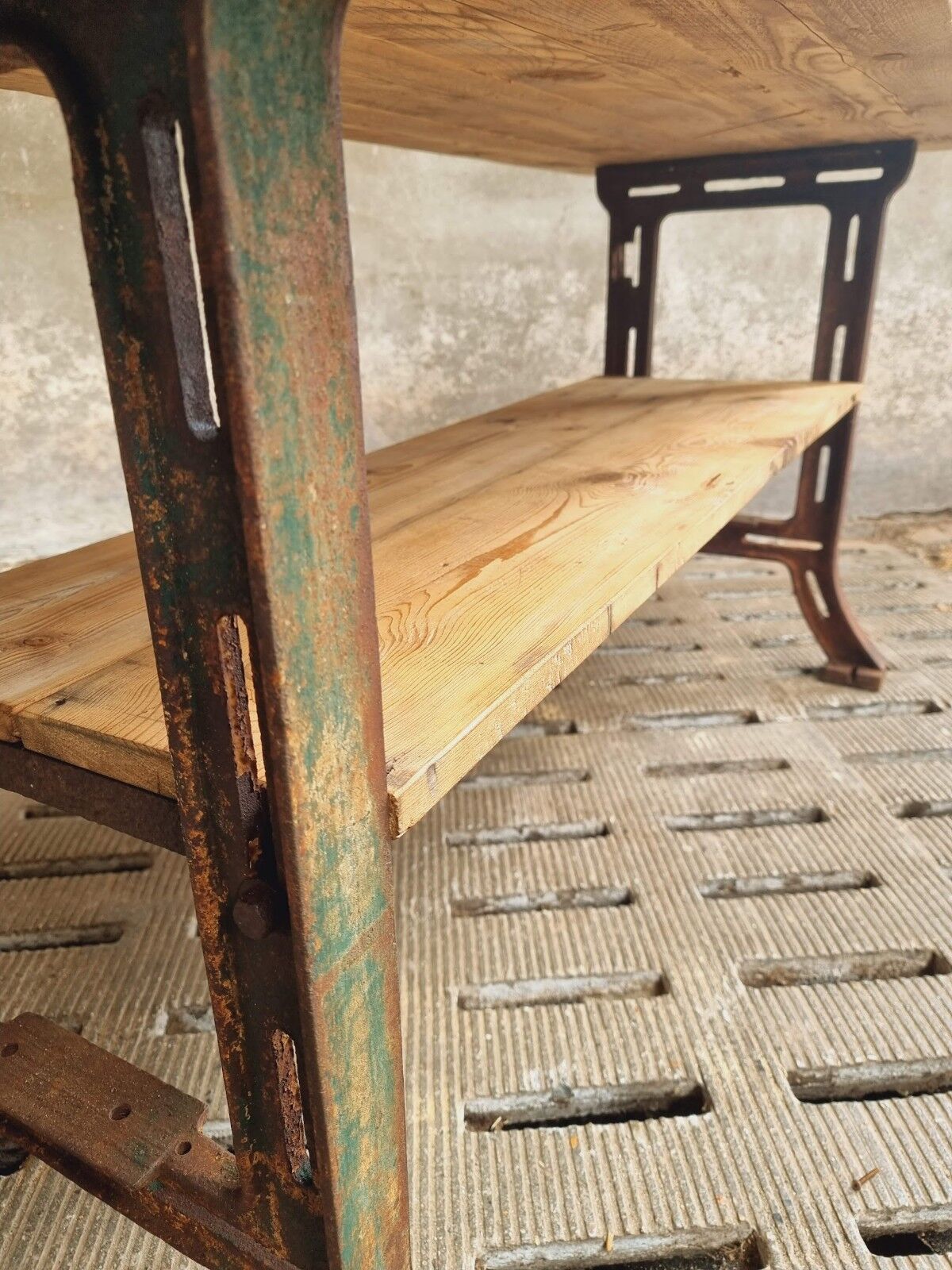 Industrial table side table kitchen island or bathroom furniture