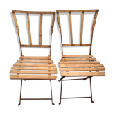 Paire chaises jardin années 1920