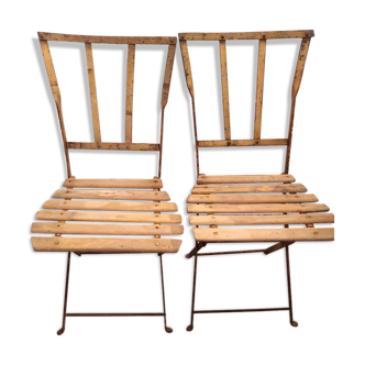 Pair of 1920s garden chairs