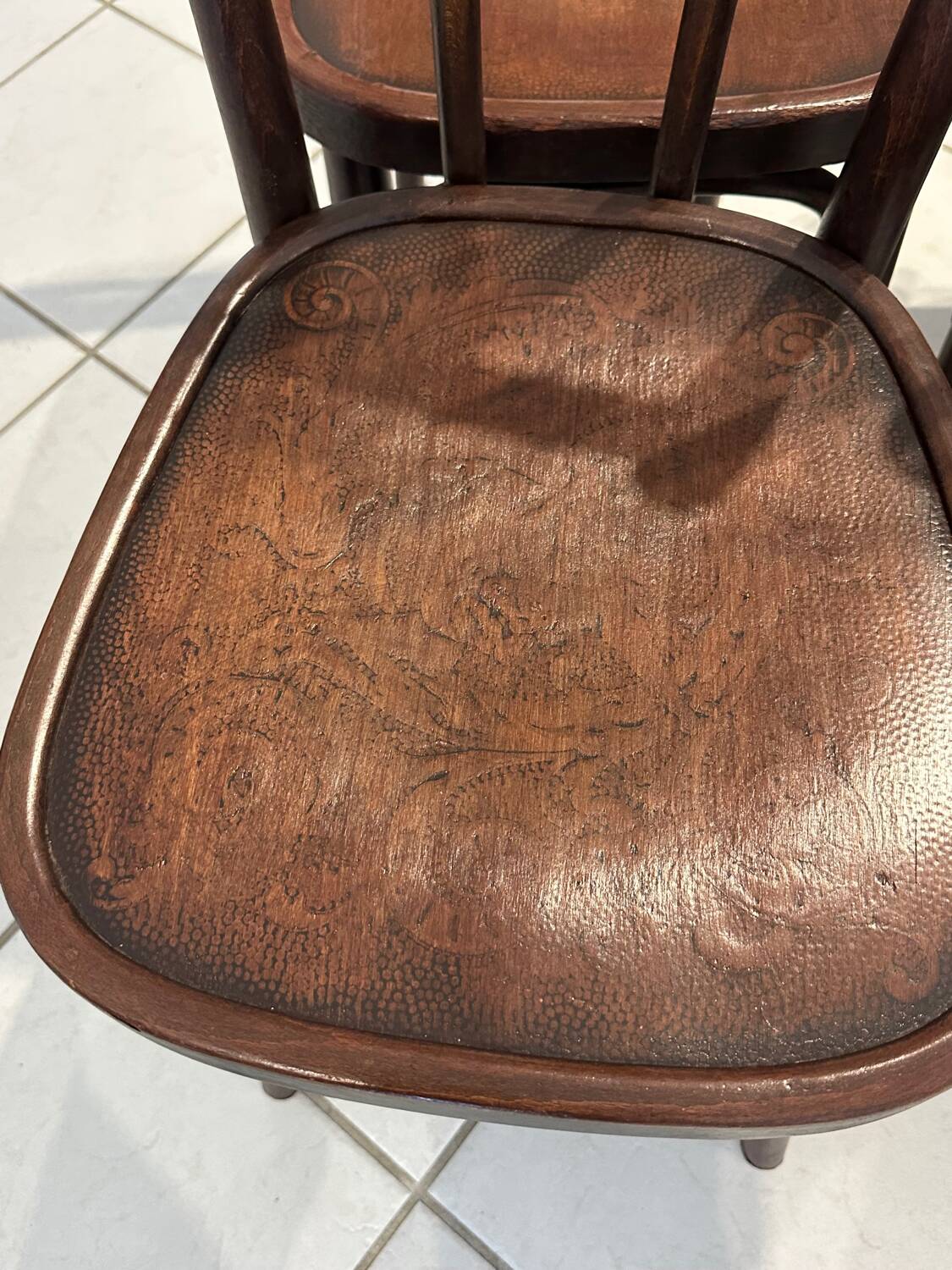 Set of 12 mismatched bistro chairs Thonet, Baumann, Fischel 1930