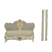 Louis XV style painted wooden bed frame