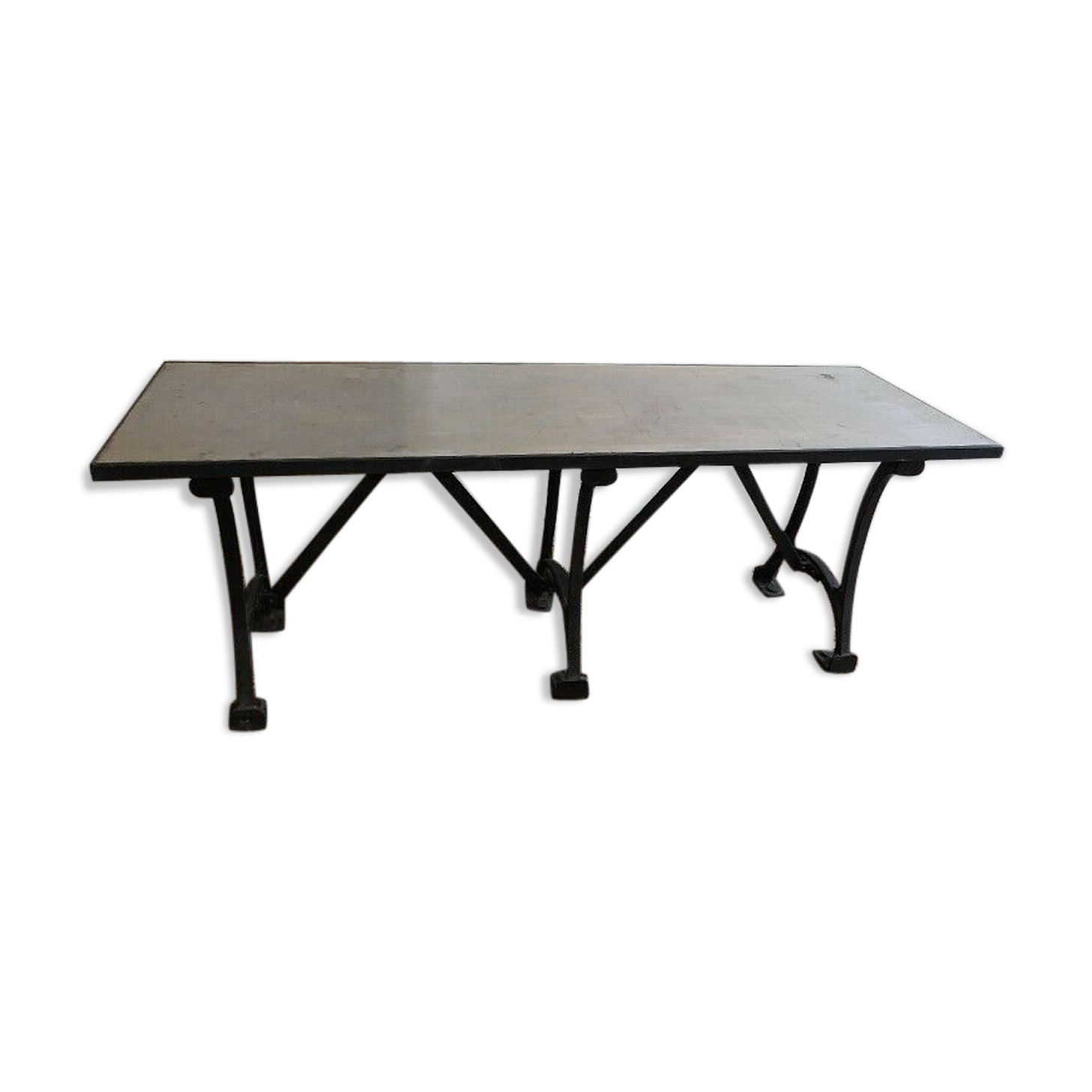 Table cast foot and zinc tray