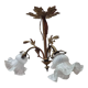 Lustre bronze art deco 3 tulipes
