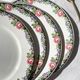 4 Digoin opaque porcelain plates with floral pattern "3984"