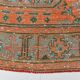 Tapis de couloir vintage antique orange corail, 74 x 334 cm