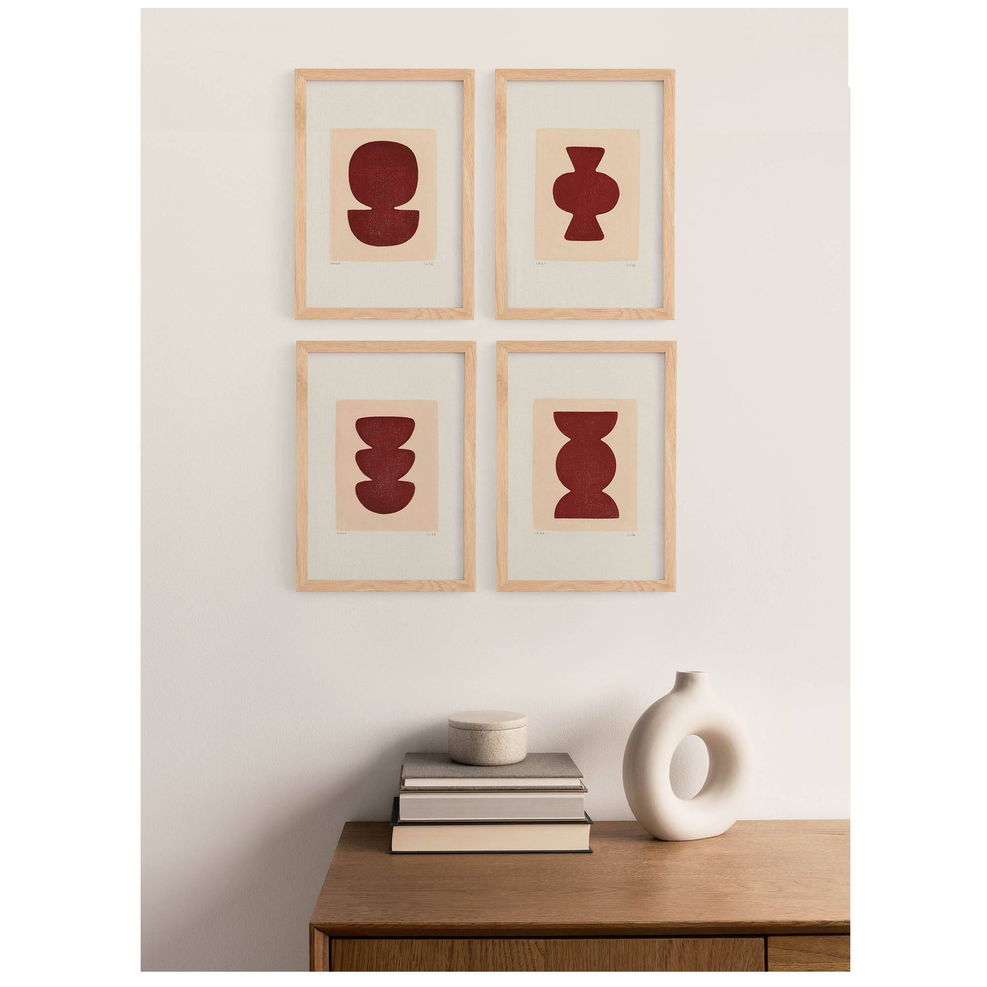 Collection of 4 paintings on paper signed eawy.