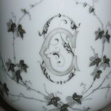 Painted porcelain planter and pot signed P. AGIN