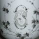 Painted porcelain planter and pot signed P. AGIN