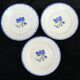 12 assiettes plates badonviller décor fleur bleu no digoin nº1