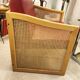 Vintage wooden and cane armchair – 1980s