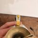 Opaline White Lustre Suspension Brass Gilding Retro Neo Rococo