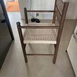 Walnut woven chair