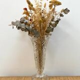 Large cut crystal vase - H35 cm