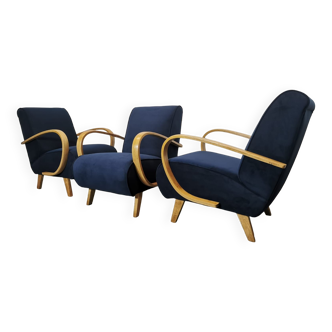 Armchairs by Jindrich Halabala for Up Závody, Set of 3