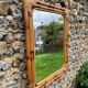 Miroir bambou rectangulaire vintage 1970