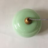 Green opaline ceiling lamp