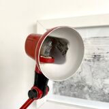 Red metal desk lamp