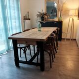 Solid oak farmhouse table