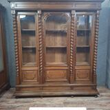 oak library in the Louis XIII style, work from the 19th century