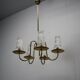 Mid-Century Brass Chandelier, 1970s, Czechoslovakia