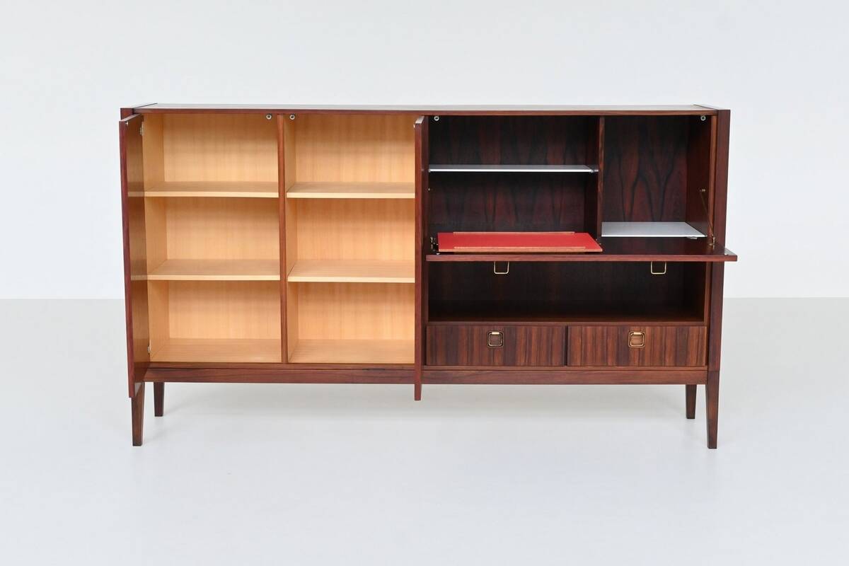 Topform highboard rosewood and brass Netherlands 1960