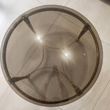 Brass and smoked glass coffee table