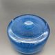 Vintage cobalt blue bubble glass vase – 1960s Scandinavian design