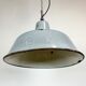Industrial grey enamel factory lamp, 1960s