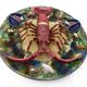 Pair of large wall plates Palissy Álvaro José Caldas da Rainha early 20th century