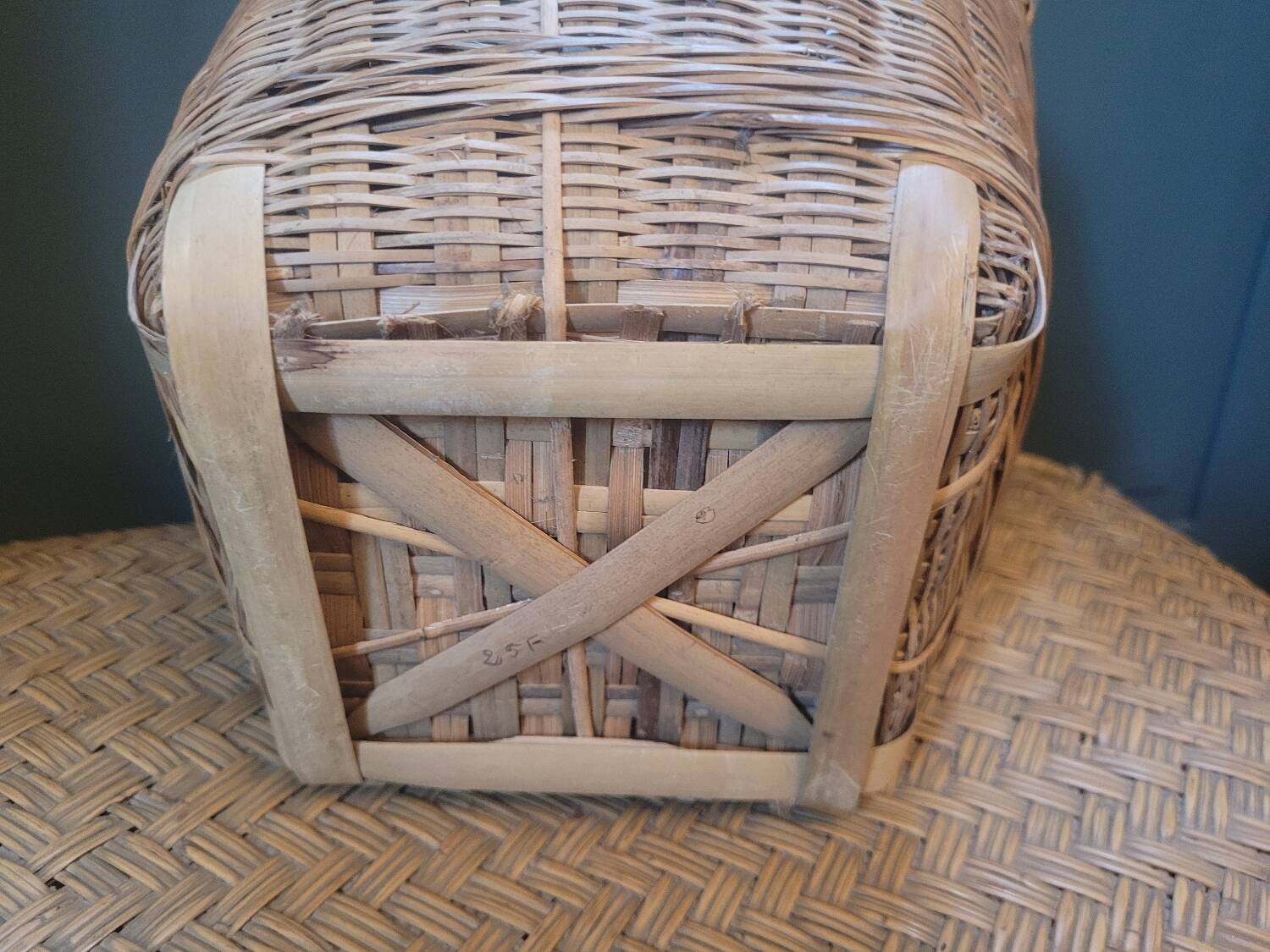 Vintage rattan basket